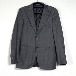 Canali Milano Wool Blazer Mens Sz 52R Gray 2 Button Single Vent